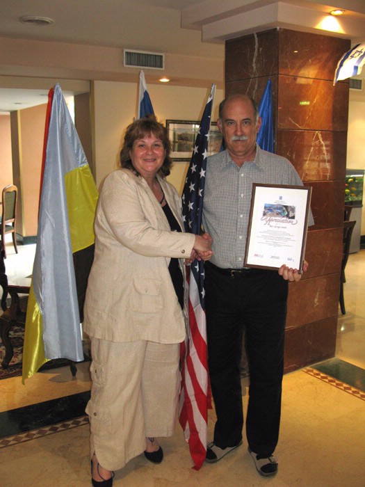 Bro George Smith  awarded Tourism Recognition from Israel
